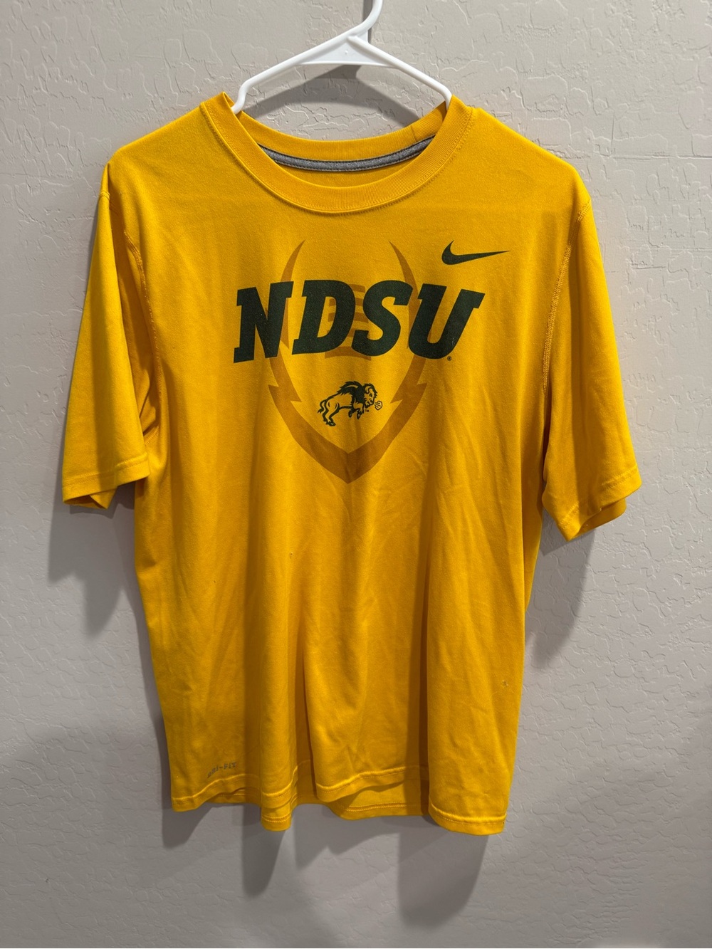Nike Yellow Dri-FIT Graphic Short Sleeve Tee NDSU